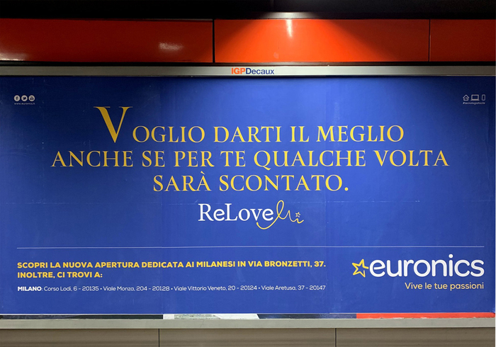 Euronics ads in Milan 1