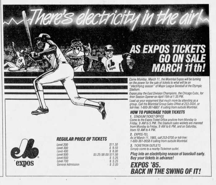 Montreal Expos print ad