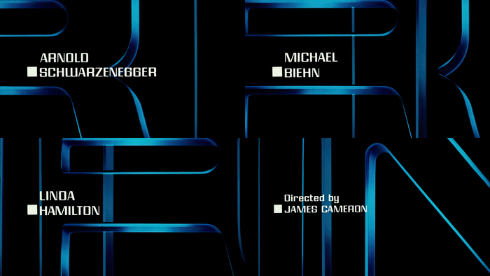 The Terminator (1984) movie logo and opening credits 3