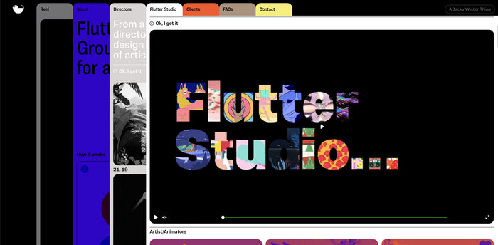 Flutter Productions website 1