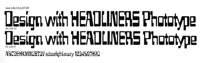 Showing of Calculator (here as neo-Calculator) in a Headliners catalog from 1978