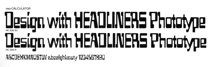 Showing of Calculator (here as neo-Calculator) in a Headliners catalog from 1978