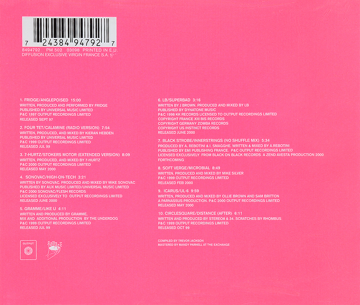 Back cover, in left-aligned text and two columns