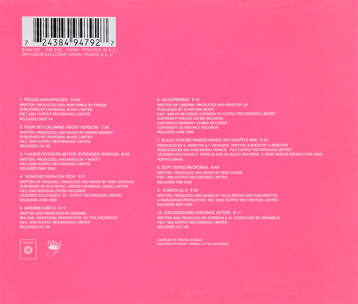 Back cover, in left-aligned text and two columns