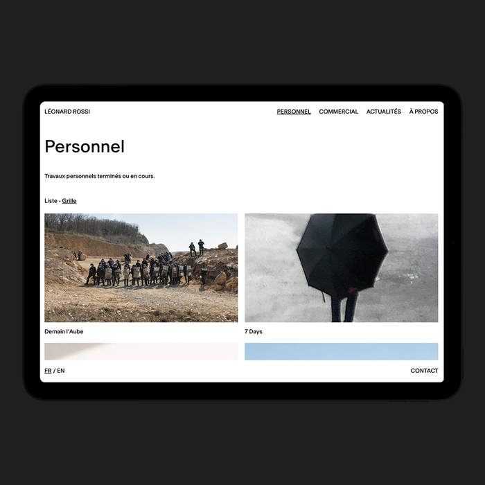 Léonard Rossi website 2
