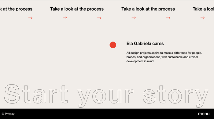 Ela Gabriela Design portfolio website 4