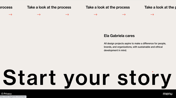 Ela Gabriela Design portfolio website 5