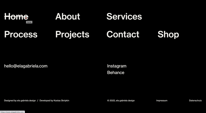 Ela Gabriela Design portfolio website 6