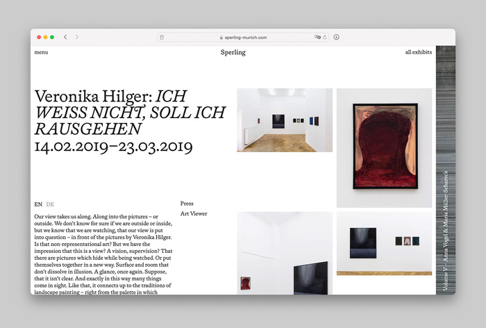 Sperling gallery visual identity 2