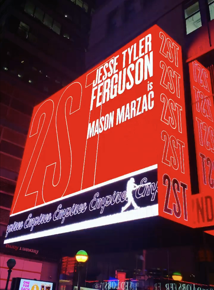 Take Me Out video billboard in Times Square 1