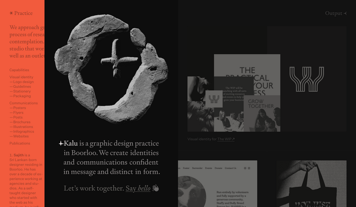 Kalu studio portfolio website 1
