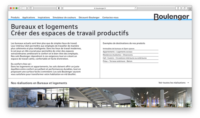 Boulenger website (2019 redesign) 2