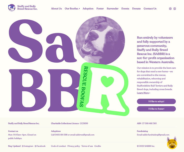 Homepage on wide viewports