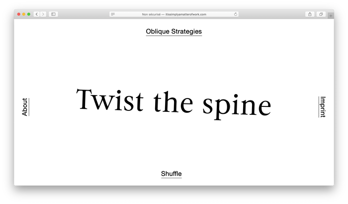 Oblique Strategies website 6