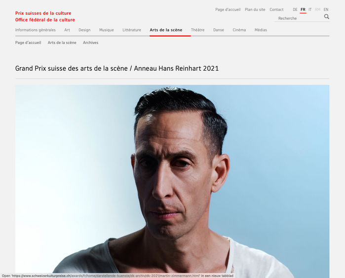 Swiss Culture Awards website 8