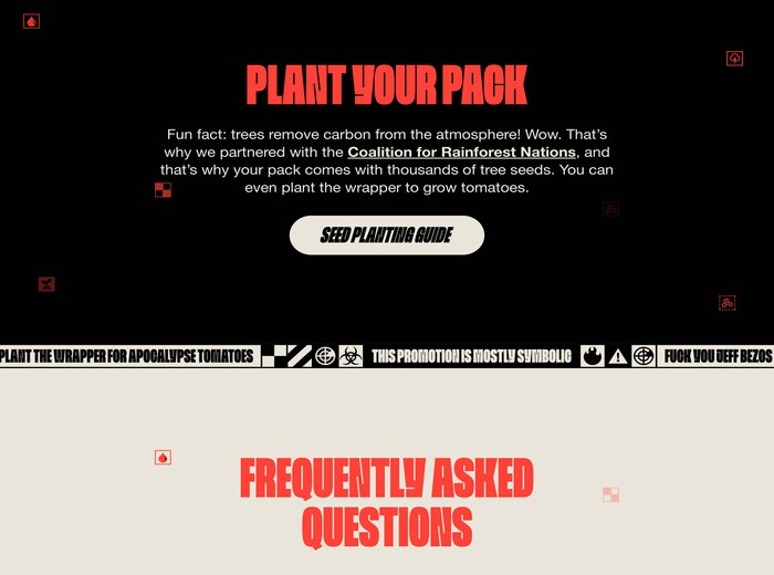 Cards Against Humanity, Climate Catastrophe Pack website 3