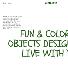Anure website and logo