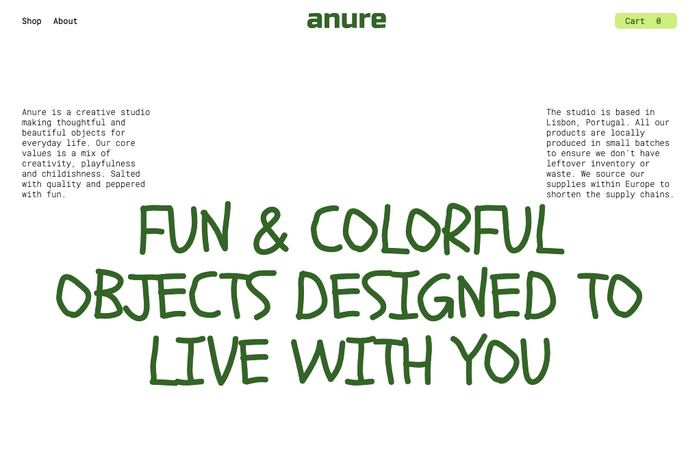 Anure website and logo 1