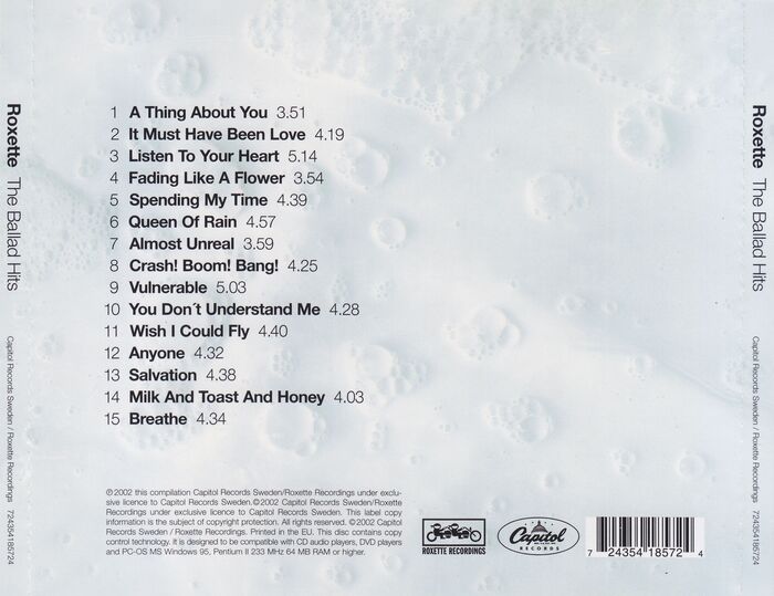 Roxette – The Ballad Hits album art 4