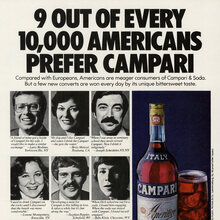 “9 out of every 10,000 Americans prefer Campari” ad (1979)