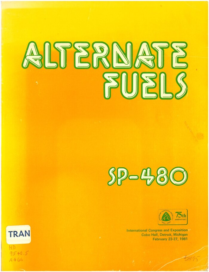 Alternate Fuels. SP-480
