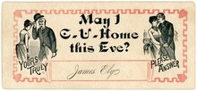 “May I C-U-Home This Eve?” acquaintance card