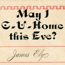 “May I C-U-Home This Eve?” acquaintance card