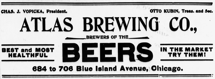 Atlas Brewing Co. beer advertisements (1899–1914) 2