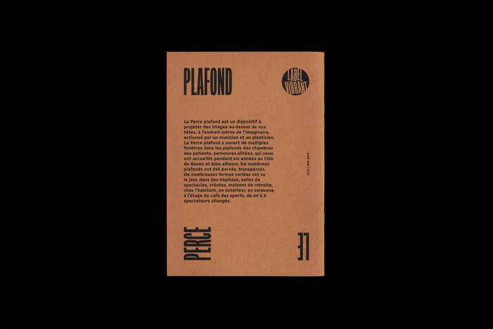 Back cover of the brochure for Le Percé Plafond