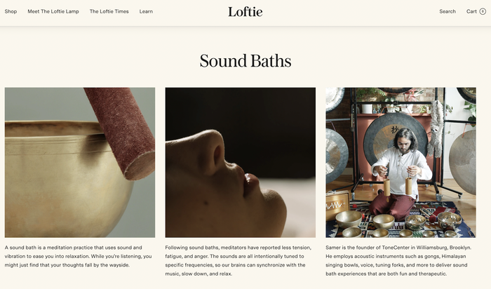 Loftie website 4