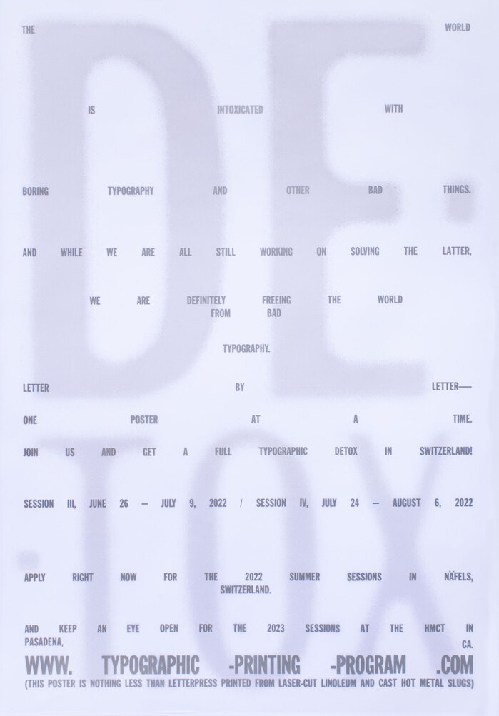 “Typographic Detox” poster 1