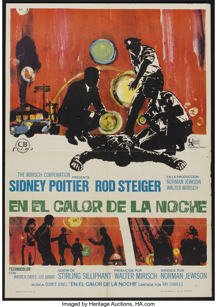 Spanish One Sheet poster (27.5″×39.5″) by Gráficas Bobes, Barcelona. The translated title here is lettering, emulating the the original wordmark. The names of the leading actors are set in . Smaller text uses regular-wide .