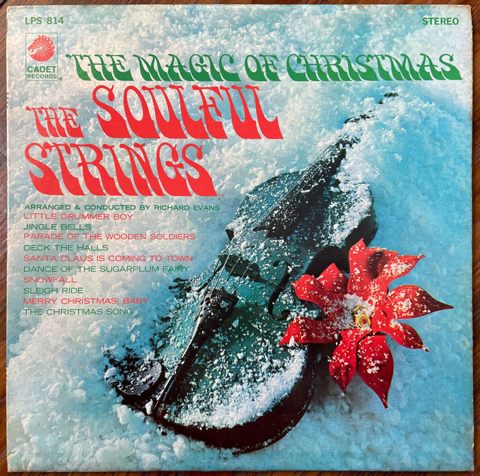 The Magic of Christmas, Cadet LPS-814, 1968. Photography by Ray Klein. [More info on Discogs] The song names are set in  Extended.