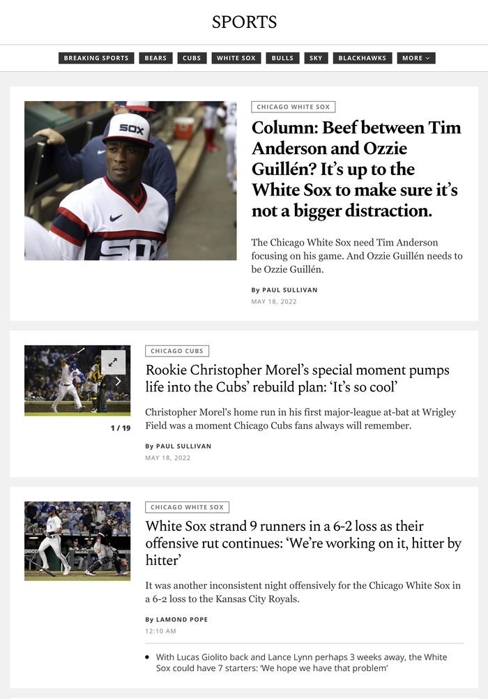 Chicago Tribune website 7