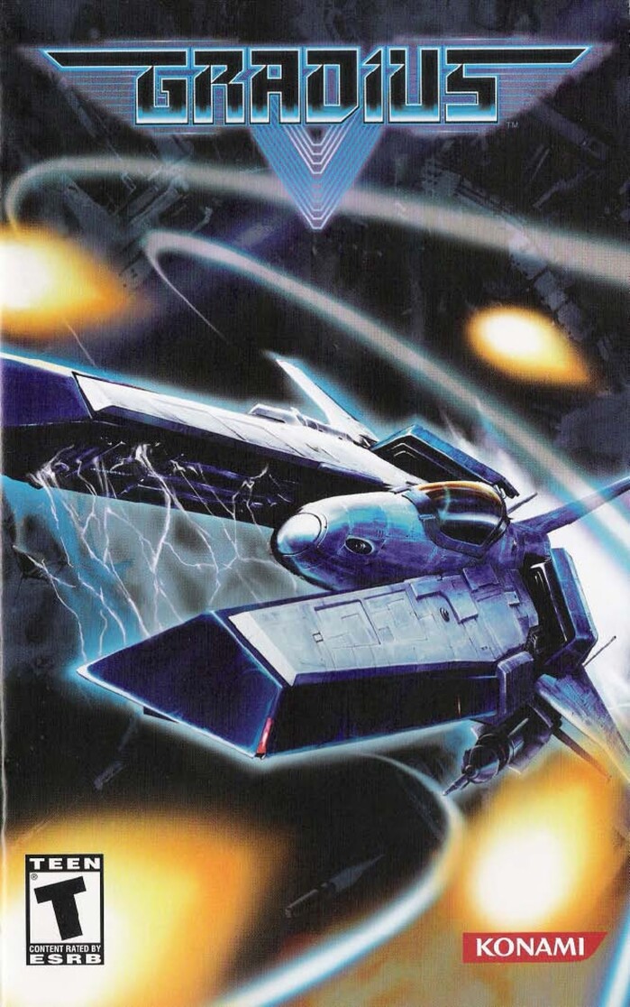 Cover of the manual for Gradius V for PlayStation 2 (2004)