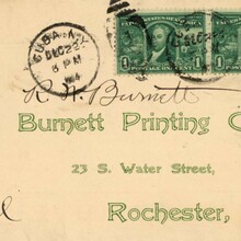 Burnett Printing Co. letter