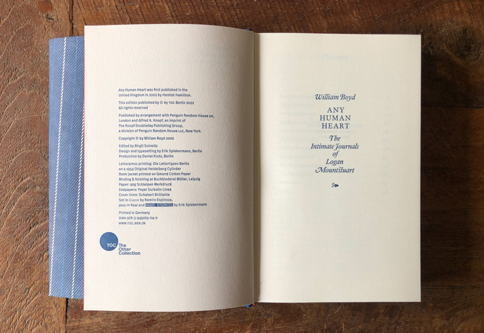 Any Human Heart by William Boyd (TOC 4) 2