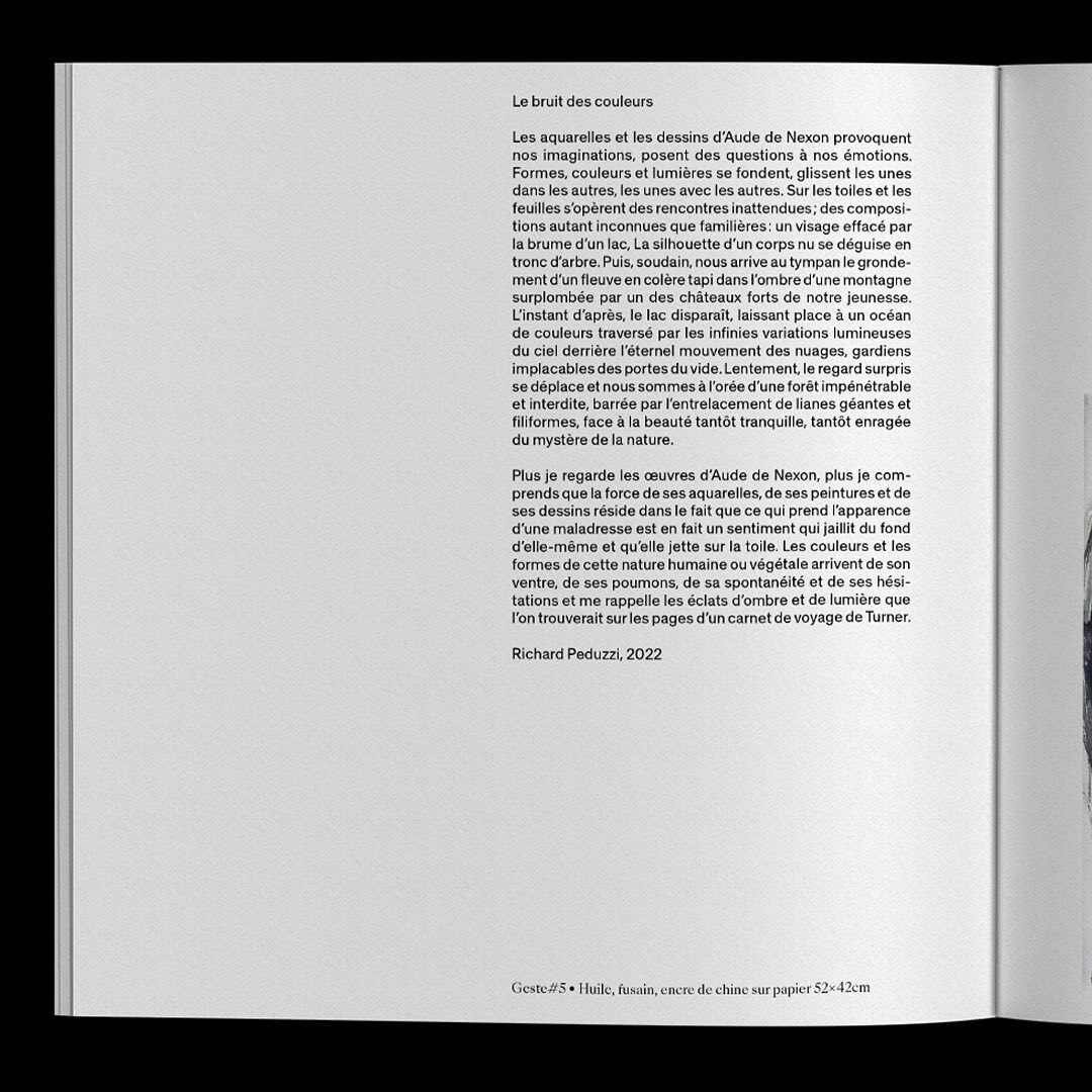 Aude De Nexon exhibition catalog - Fonts In Use