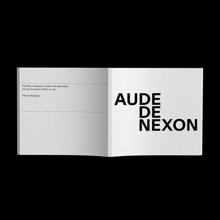 Aude De Nexon exhibition catalog - Fonts In Use