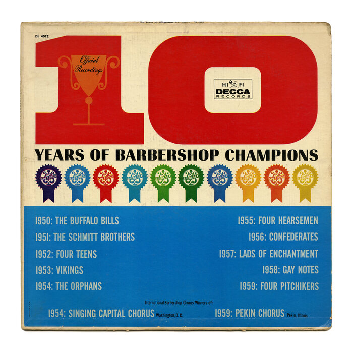 10 Years of Barbershop Champions album art