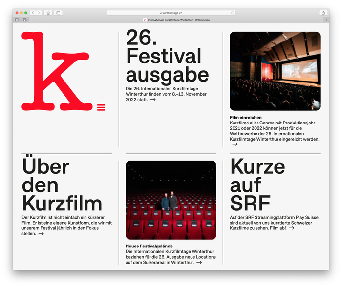 Internationale Kurzfilmtage Winterthur website 2