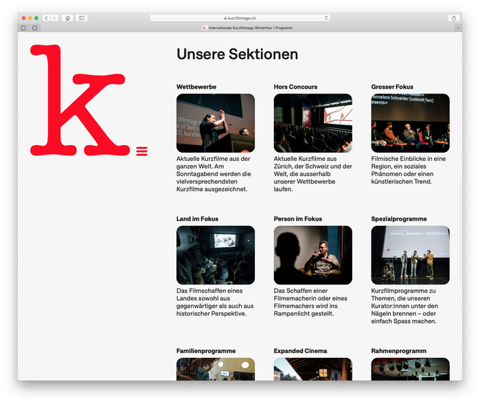 Internationale Kurzfilmtage Winterthur website 6