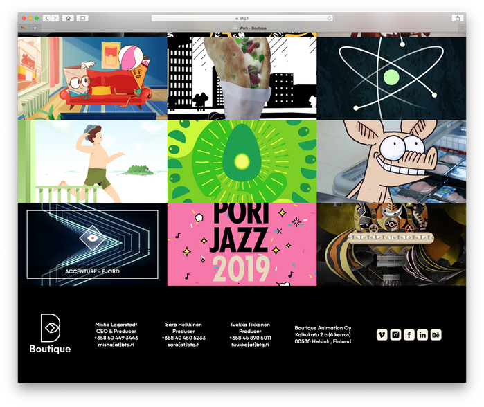 Boutique portfolio website 4