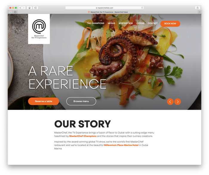 MasterChef Dubai restaurant website 2