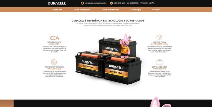 Duracell websites and packaging 5