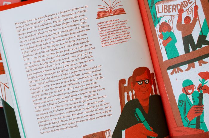 A Lídia no País das Maravilhas. A História maravilhosa da Imprensa Nacional – spread about books and democracy