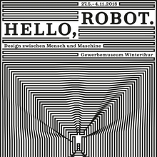 <cite>Hello, Robot.</cite> exhibition poster