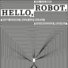 <cite>Hello, Robot.</cite> exhibition poster