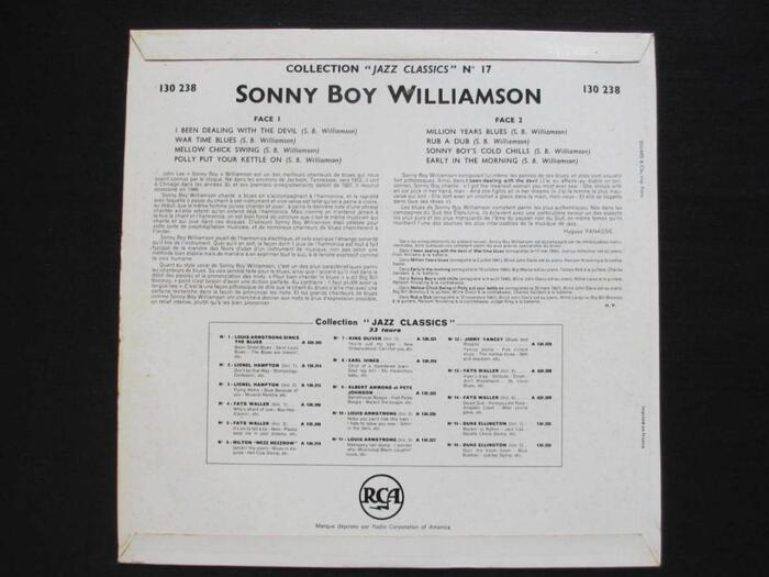 Sonny Boy Williamson – “Jazz Classics” N° 17 3