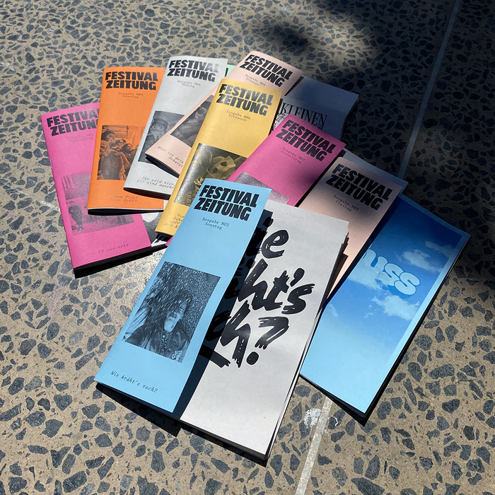 Series of covers with the logo in 